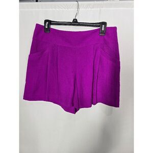 Ann Taylor Loft Hight Waisted Culotte Purple Flowy Shorts Size 6